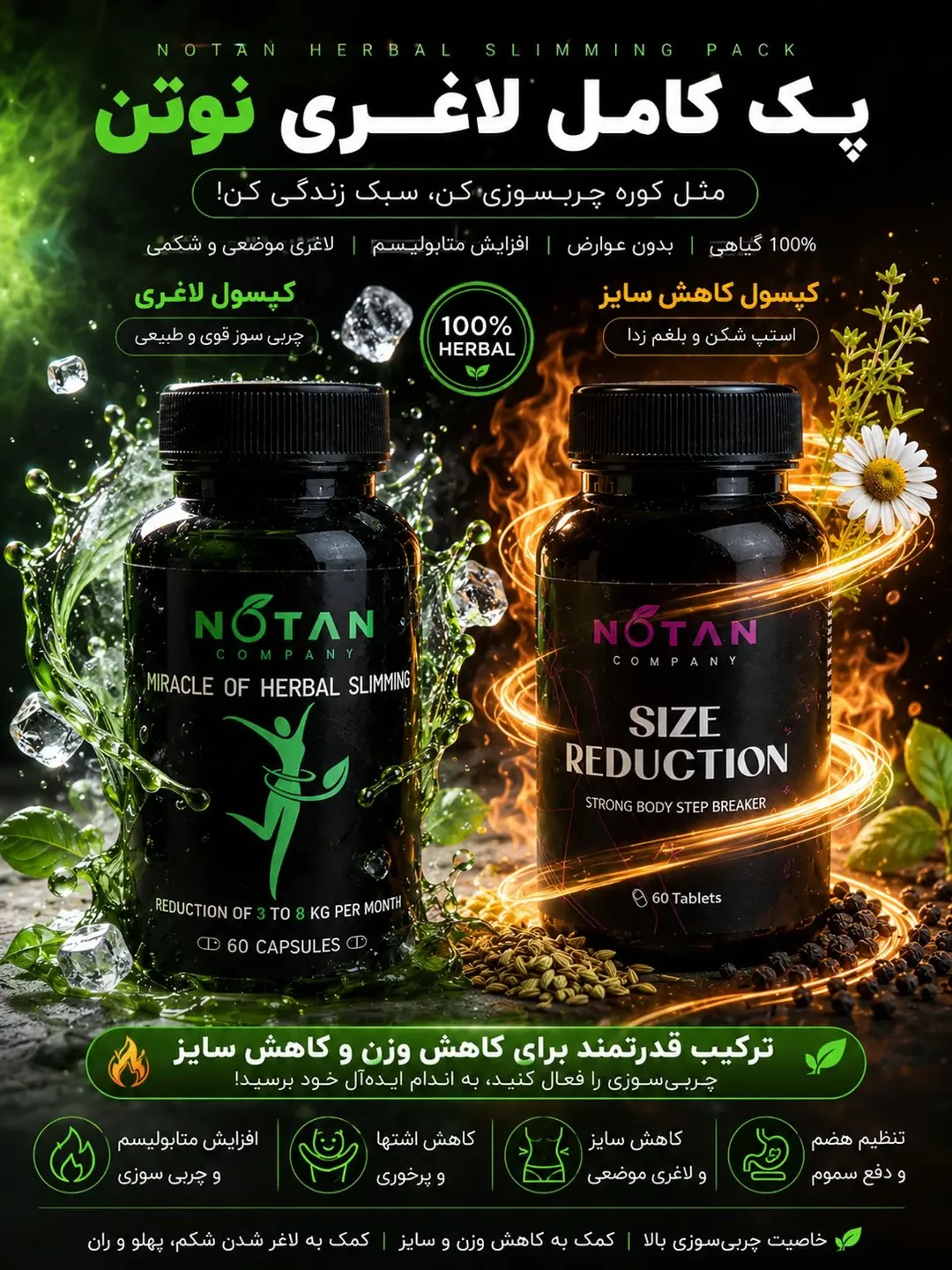 پکیج لاغری گیاهی نوتن